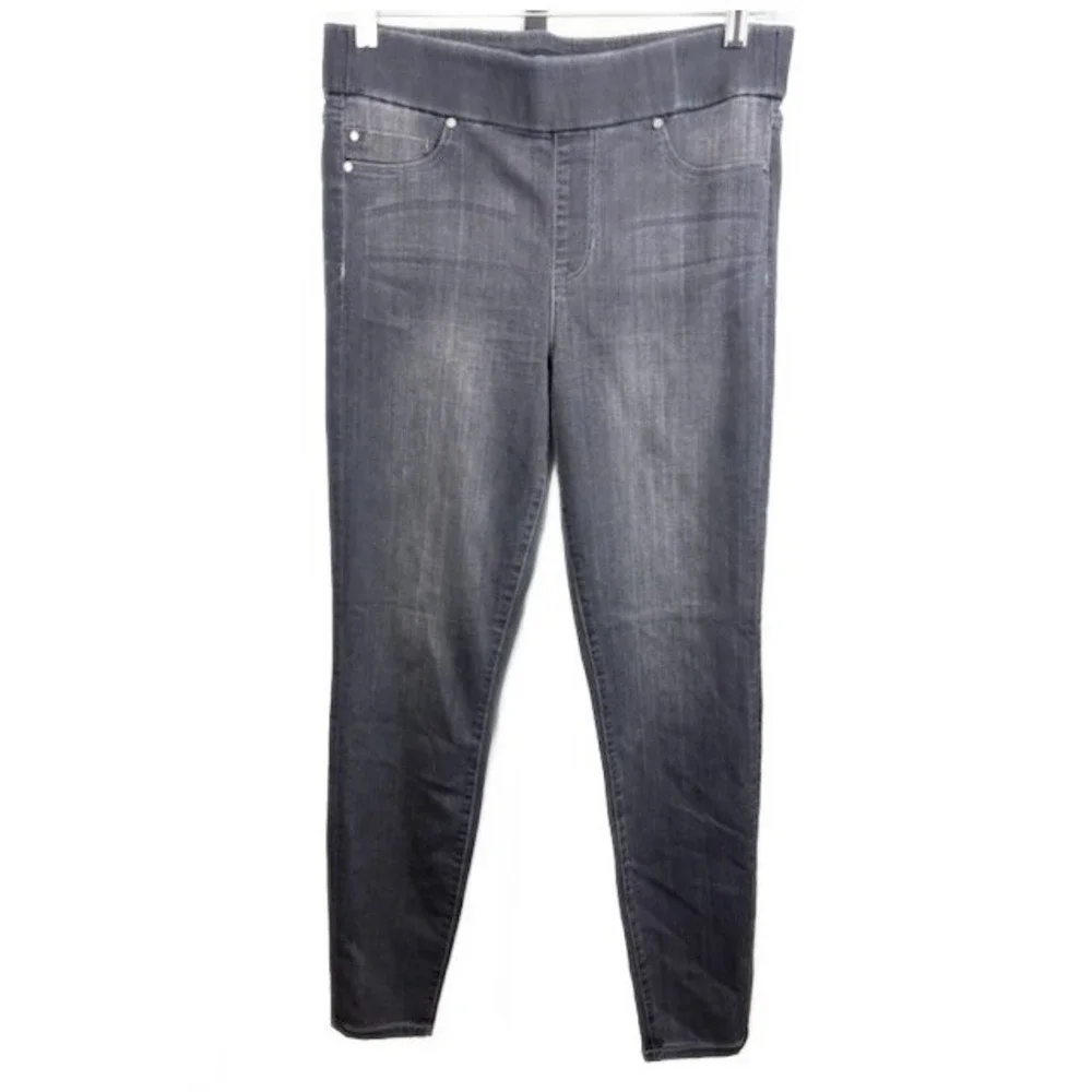 Liverpool The Skinny Gray Denim Jeans Leggings Elastic Waist Women's Size‎ 10 30